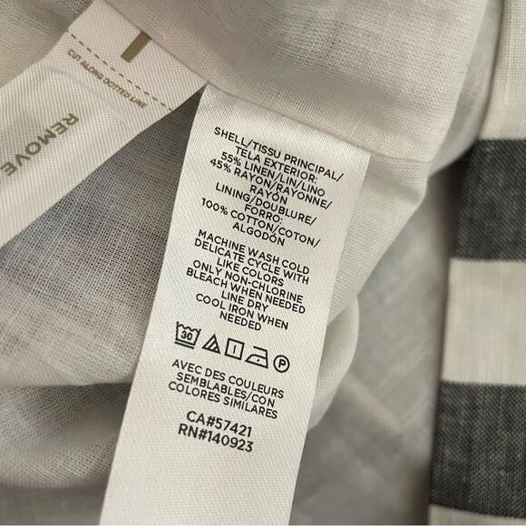 Ann Taylor Loft Black & White Gingham Button V-Neck Dress Size 12 NWT - Picture 5 of 6